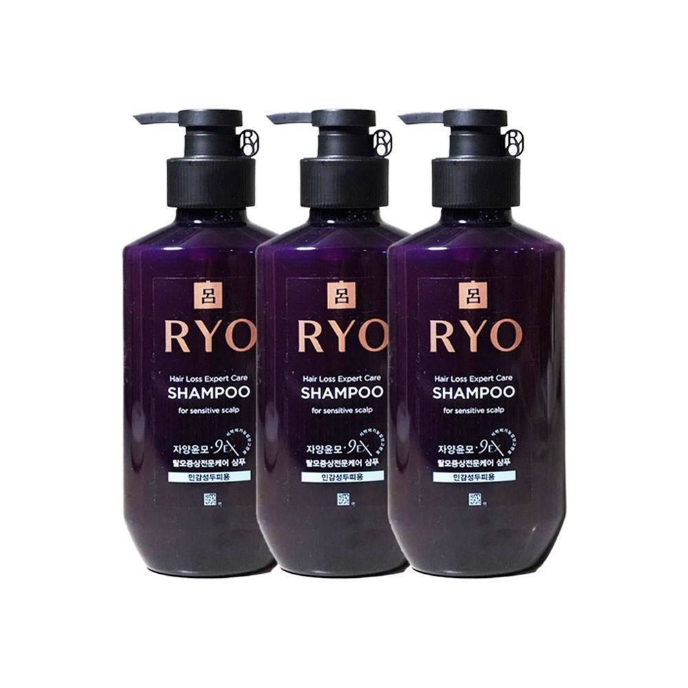 려 자양윤모9ex 탈모전문케어 샴푸(민감) 400ml 3개