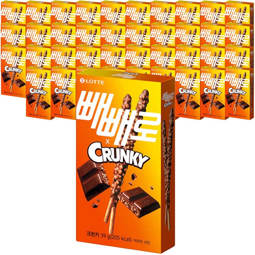 롯데웰푸드 빼빼로 크런키 39g x 40개