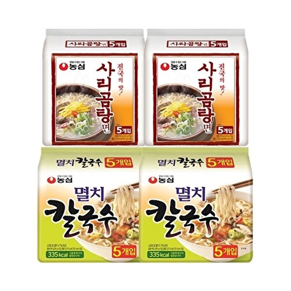 [농심]농심 멸치 칼국수 10개 + 사리곰탕면 10개