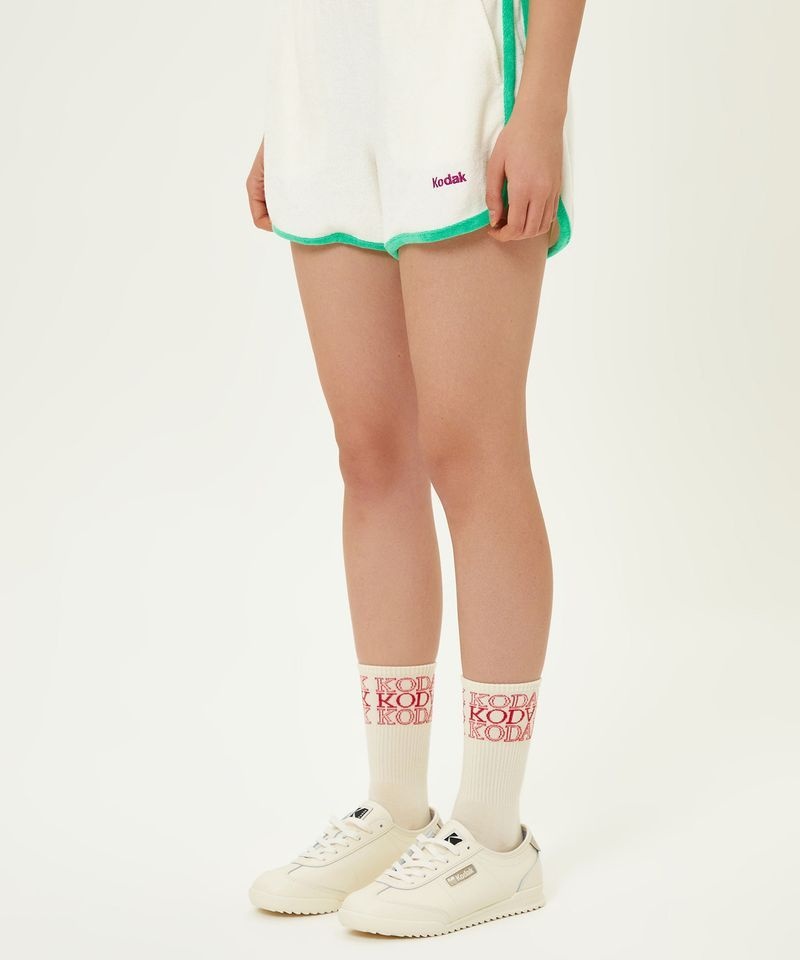 코닥 테리 3부 반바지 우먼 IVORY 72K835 21C701