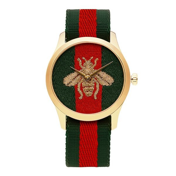 구찌 GUCCI YA126487B 패브릭 밴드 공용 시계