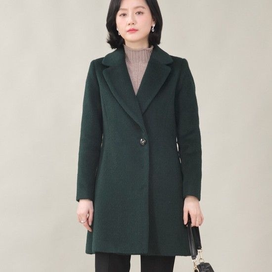 애비뉴투지 알파카 울 테일러 카라 봄 가을 겨울 코트 J02418