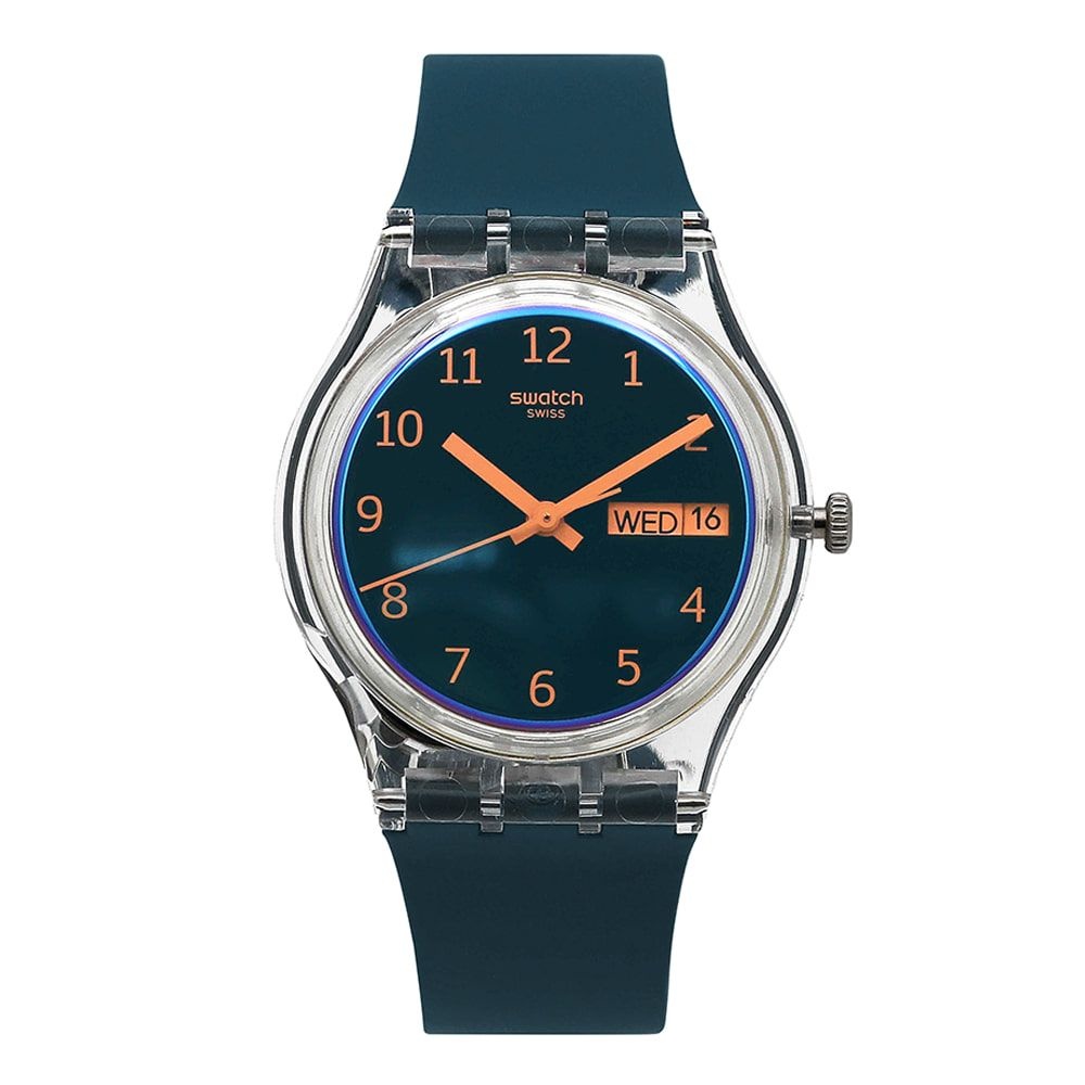 스와치 SO28K700 ESSENTIALS BLUE AWAY 공용 우레탄시계