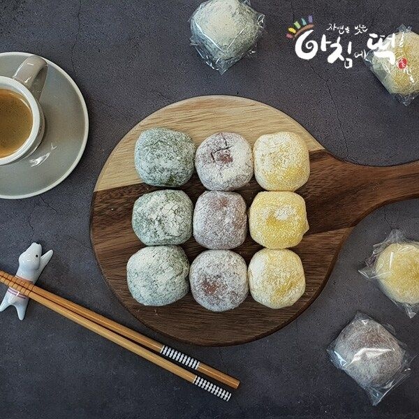 [아침에떡] 정성담은 삼색두텁떡 1.5kg (60gx24개) / 개별포장