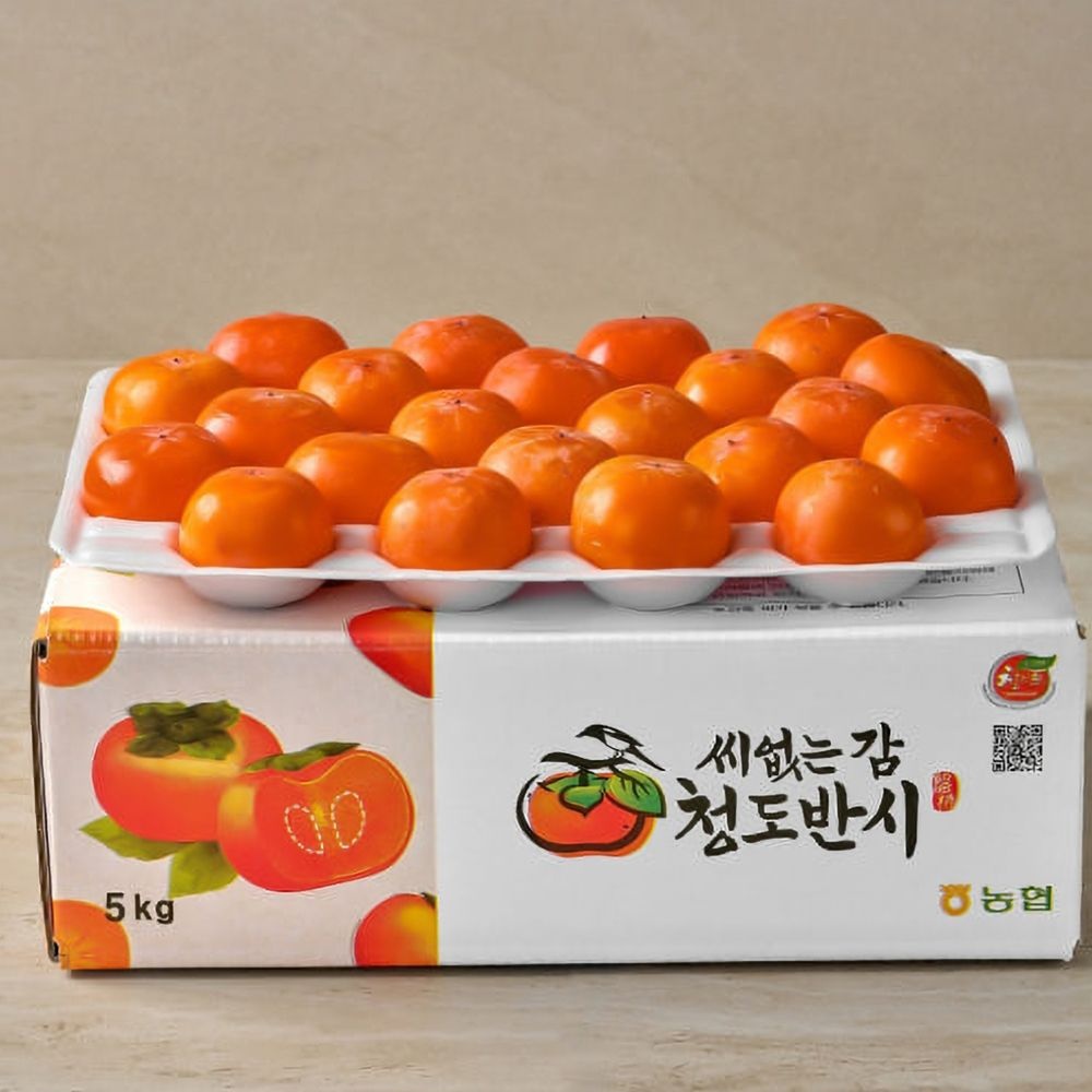 외할머니밥상 [딜크릿] 국내산 반시 씨없는 감 청도반시 2.5kg 5kg