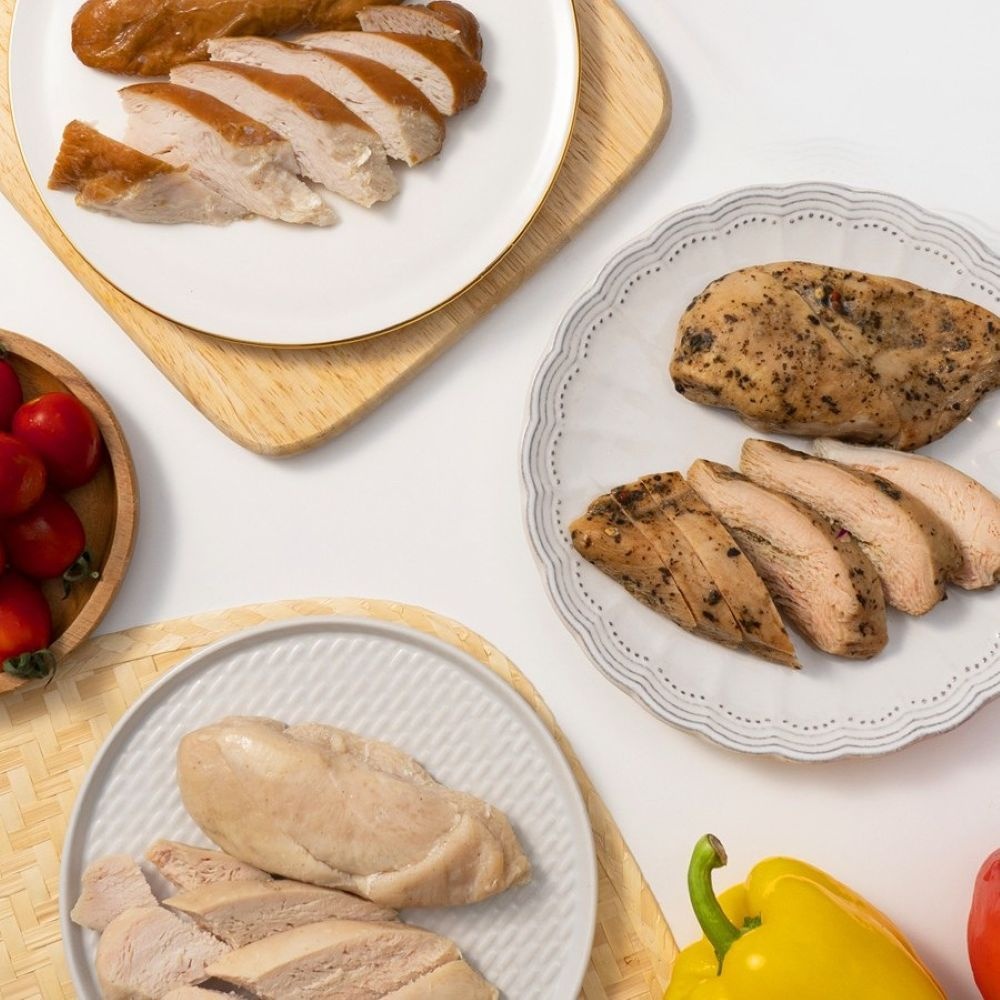스팀공법 국산 닭가슴살 치큐 3종 (오리지널,허브페퍼,훈제) 100g x 20개