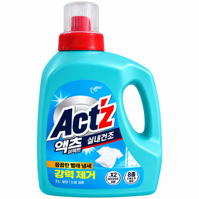 액츠 퍼펙트 실내건조 세탁세제 3L 3개