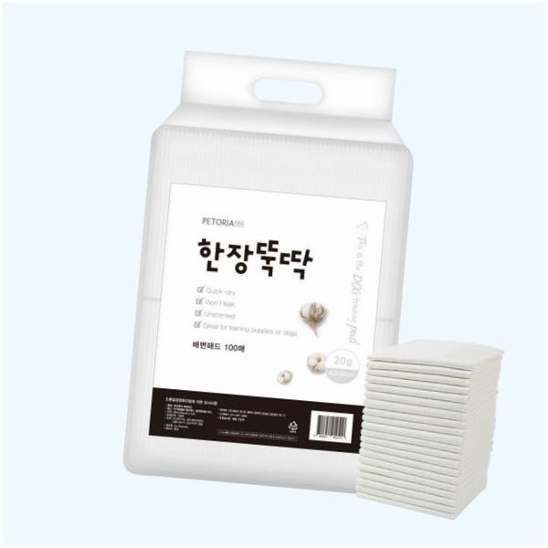 펫토리아 한장뚝딱 라이트 강아지 애견 패드 20g 100매 40x50cm 5352817