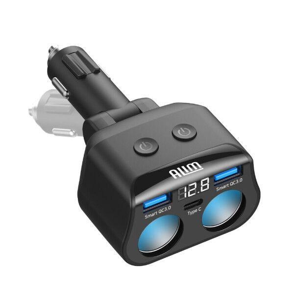 120W 차량용 스위치 시거잭 볼트게이지 소켓 고속충전