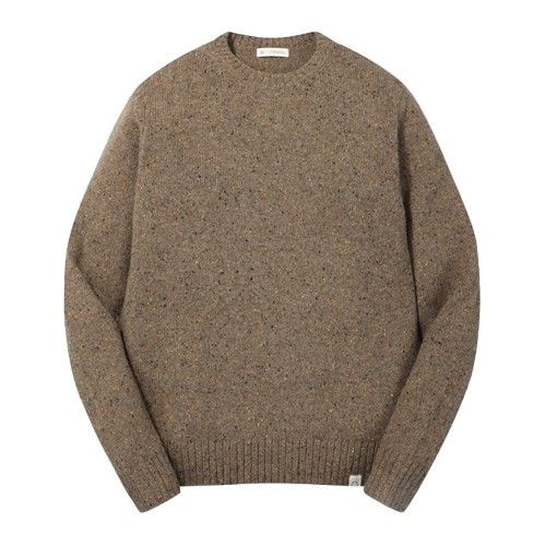 본 남성 F/W 울 네프 라운드 풀오버 니트 베이지 BN4FSW809BE