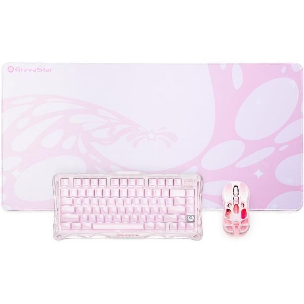 [해외] GravaStar 그라바스타 Mercury K1 키보드 M1 Pro 마우스 마우스패드 사쿠라 핑크 297392
