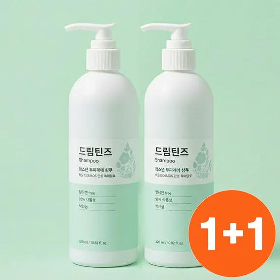 드림틴즈 샴푸 320ml x 2개 청소년 샴푸 정수리 냄새 사춘기 두피 케어
