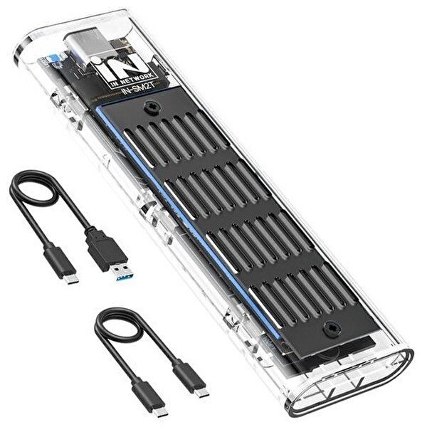 고품질 IUN M.2 NVMe SSD 외장케이스 지원 USB 3.1 블랙 방열판 최대 8TB 인식 NVMe외장케이스 WFRFMJ9