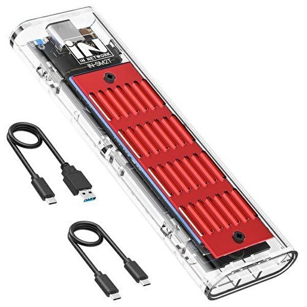 고품질 IUN M.2 NVMe SSD 외장케이스 지원 USB 3.1 레드 방열판 최대 8TB 인식 NVMe외장케이스 WFRFMJD