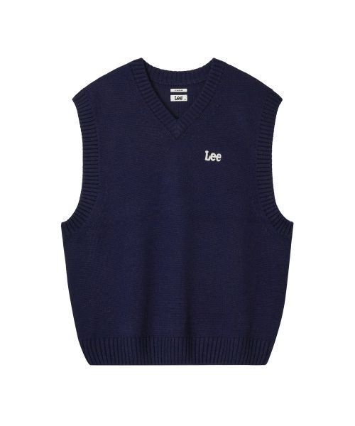 lee 니트 베스트 네이비