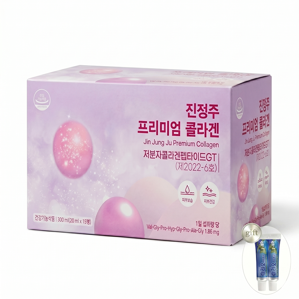 UnKnown 진약사 진정주 프리미엄 콜라겐 앰플(15병) 치약포함세트