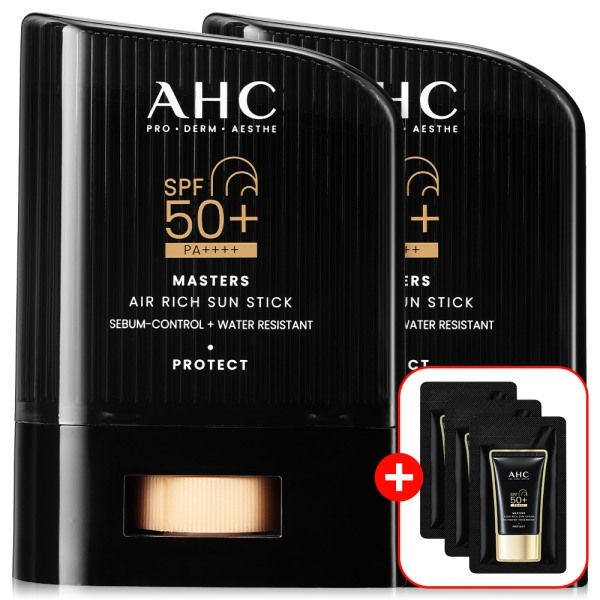 <b>AHC</b> 조은하우스 <b>AHC</b> 마스터즈 에어리치 <b>선</b><b>스틱</b> 14g 2개+<b>AHC</b> 선크림 샤쉐 3매 증정 SPF50+ PA++++ 자외선차단 썬<b>스틱</b> 966603