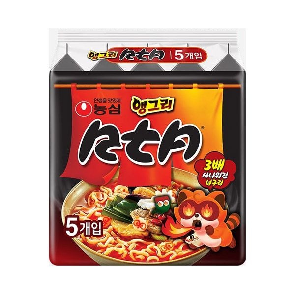 [롯데백화점] 농심 봉지라면 농심 앵그리 너구리 121g 40개