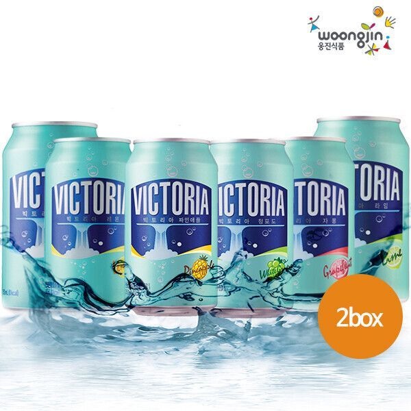 웅진 빅토리아 탄산수/탄산음료 350ml 24캔 택2