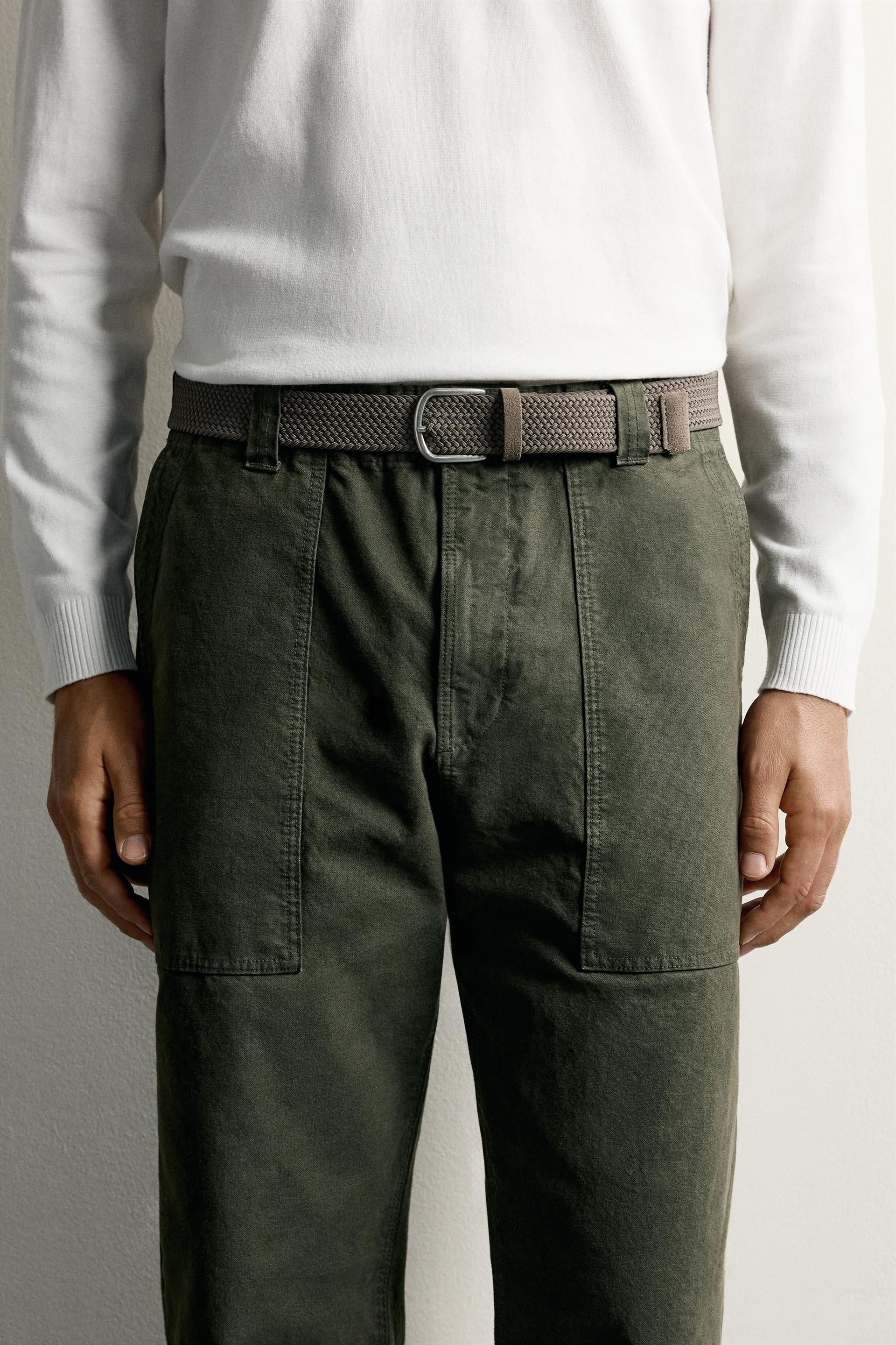 [ZARA][국내발송] ZARA 남성 엘라스틱 브레이드 벨트 - 토프 그레이 2823/301/832 536053