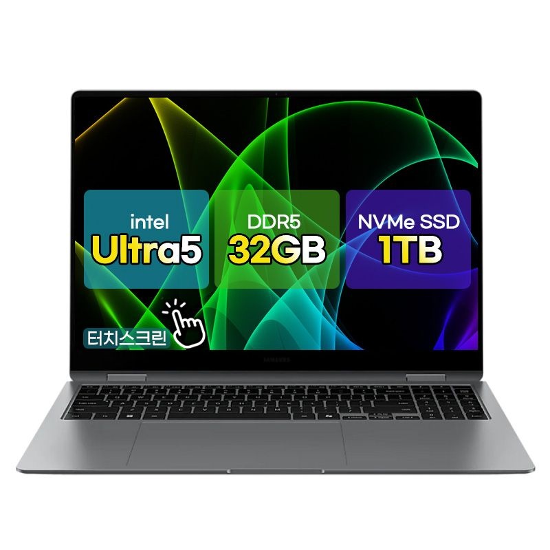 [오늘출발] 삼성전자 갤럭시북5 프로 NT960XHZ-AD52G_T1 터치화면 울트라5 32G/1TB 인텔Arc130V AI 노트북