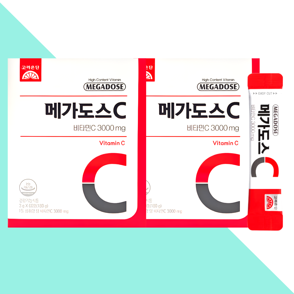 고려은단 메가도스C 3000 비타민씨 비타민C 가루 60포X2개