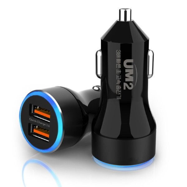 QC3.0 36W 차량용 듀얼 고속 충전기 시거잭 핸드폰 휴대폰
