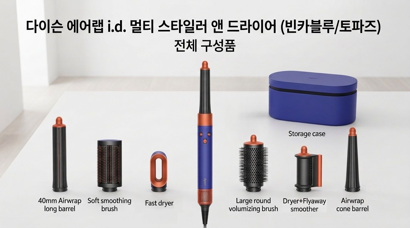 [오늘출발] 다이슨 에어랩 i.d 멀티스타일러 앤 드라이어 (빈카블루/토파즈) P.H