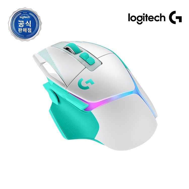 <b>로지텍</b> <b>로지텍</b>G <b>로지텍</b>코리아 공식 <b>G502</b> <b>X</b> PLUS 무선 게이밍 마우스 민트