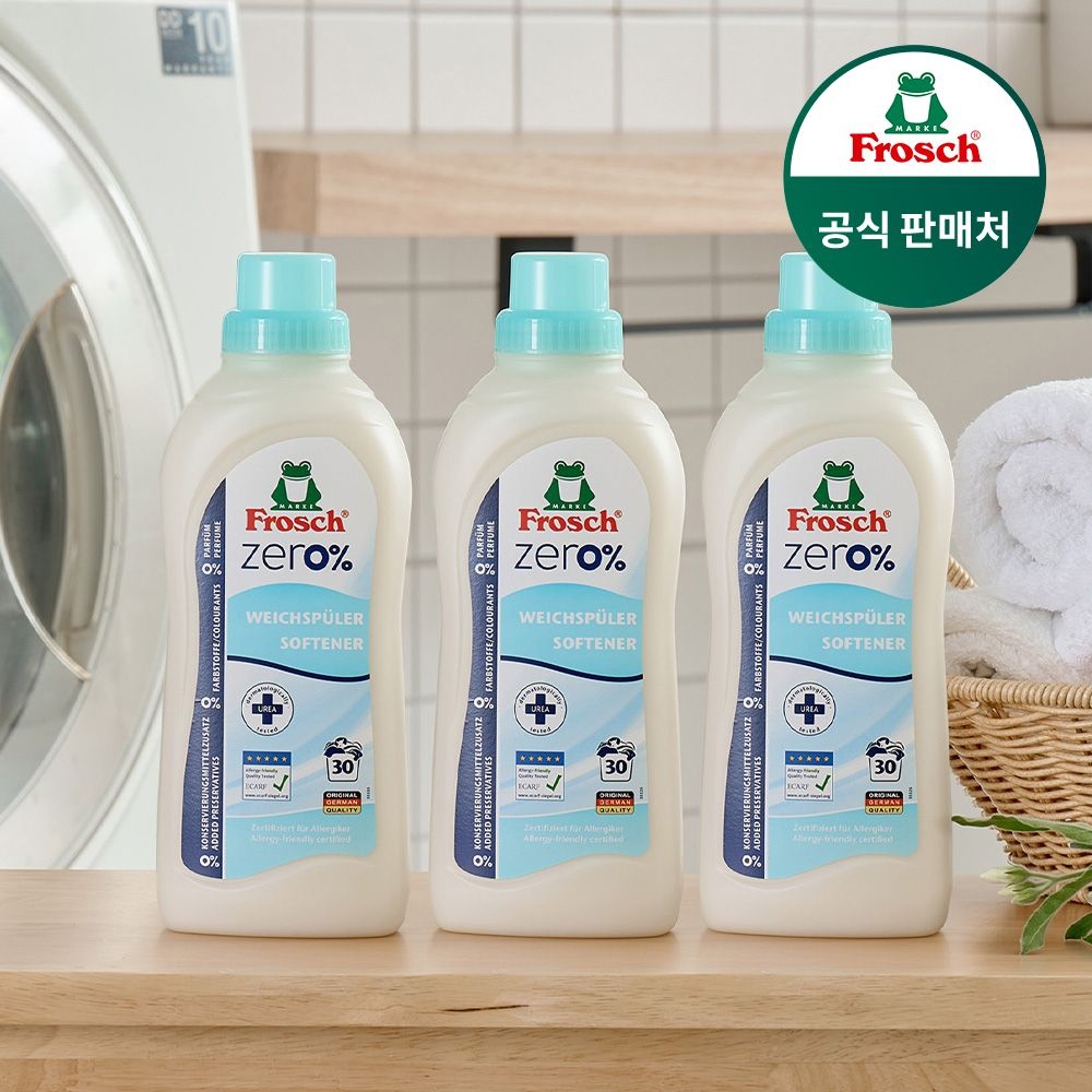 프로쉬 제로 섬유유연제 750ml, 3개
