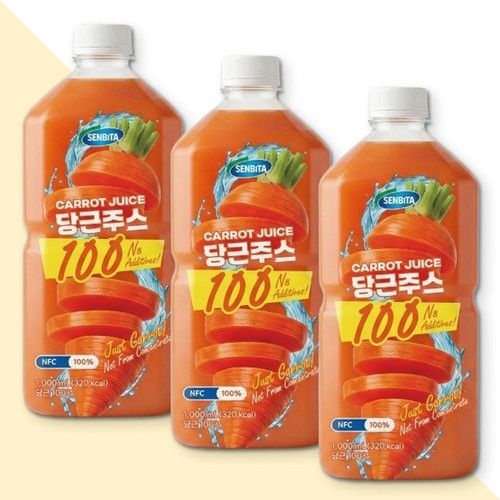 [페이지 내 별도 표기]아침식사대용 센비타 당근주스 100 착즙 순수 건강 착즙주스 3개