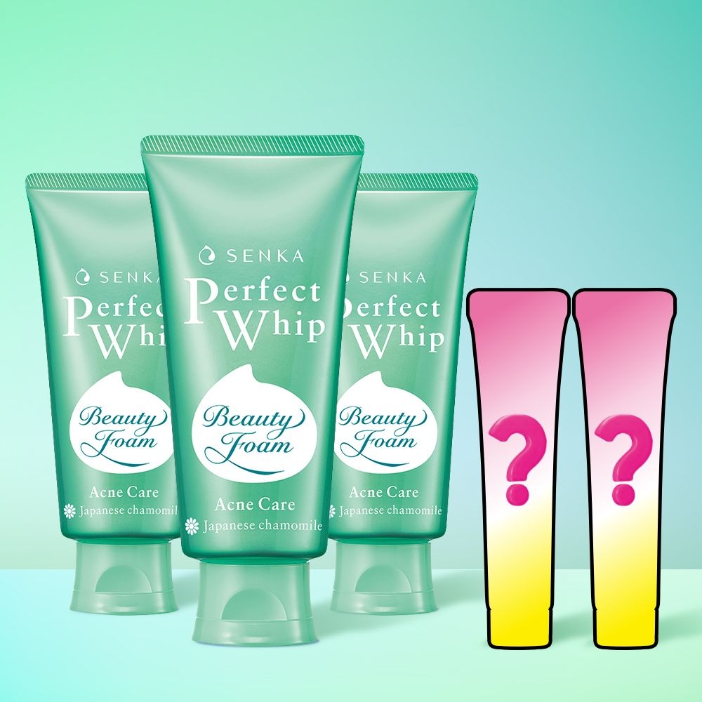<b>센카</b> [+미니<b>휩</b>15g 2개] <b>센카</b> <b>퍼펙트</b> <b>휩</b> 폼클렌징 아크네 케어 100g, 3개