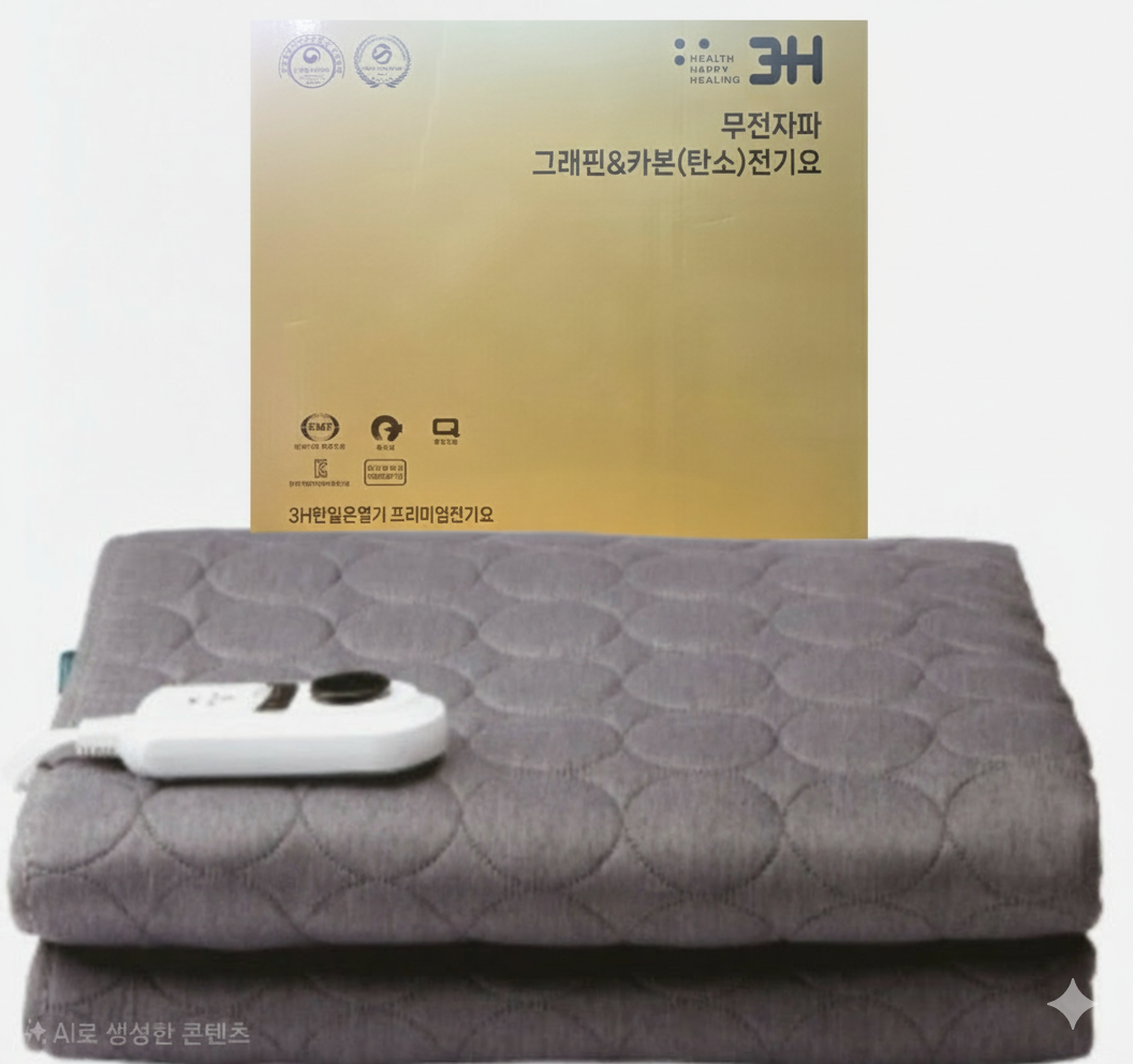 3H한일온열기 GNC-800S 싱글 전기매트 전기장판 전기요 1인용 무전자파 탄소 카본