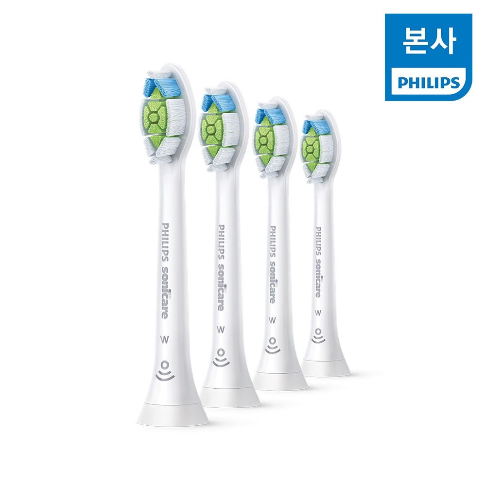 [롯데백화점] 필립스 PHILIPS 필립스 소닉케어 W 옵티멀 화이트 칫솔모 화이트 4개입 HX6064/14