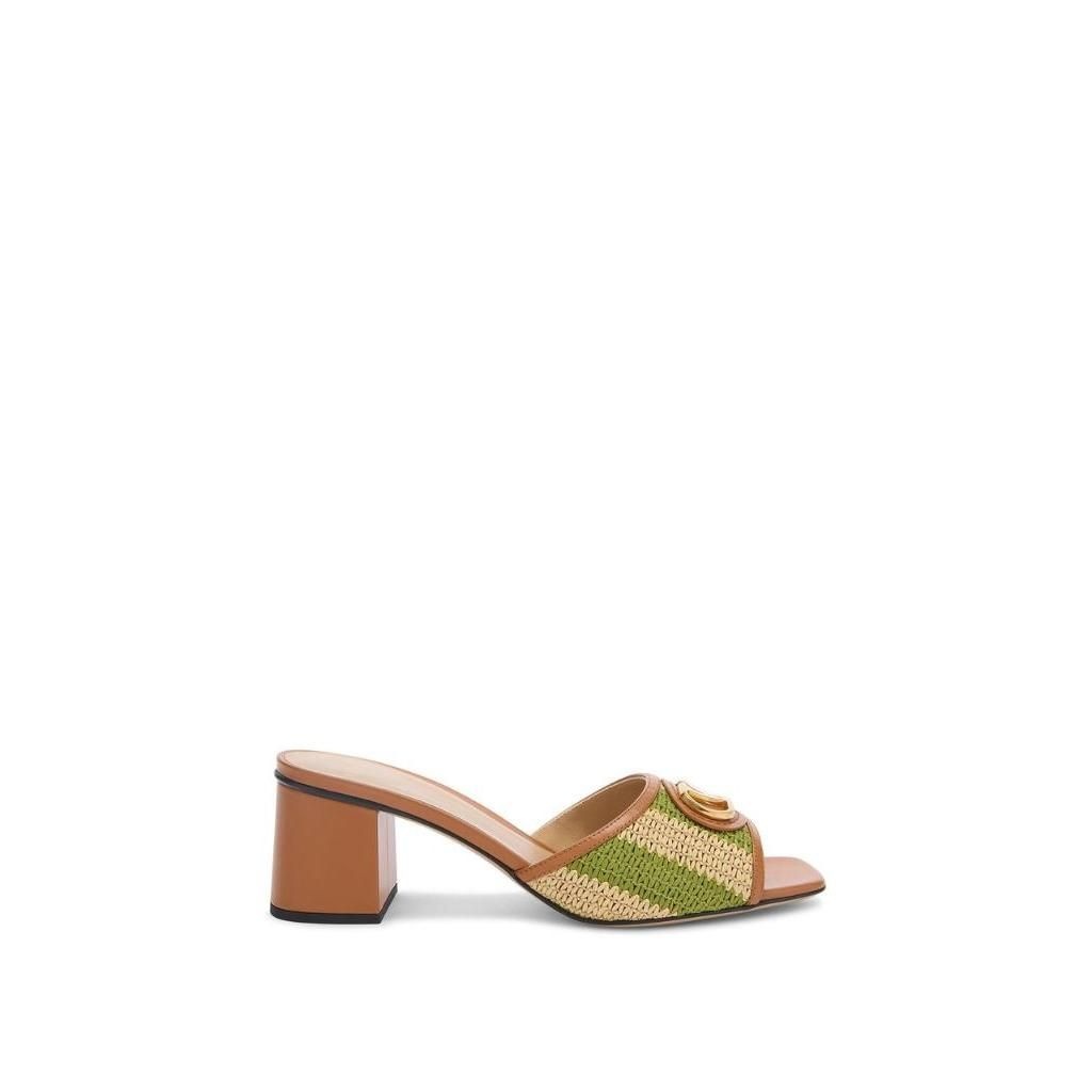 발렌티노 Valentino V로고 우븐 블록 힐 뮬 8W2S0MH7IPL DAG TP979071870