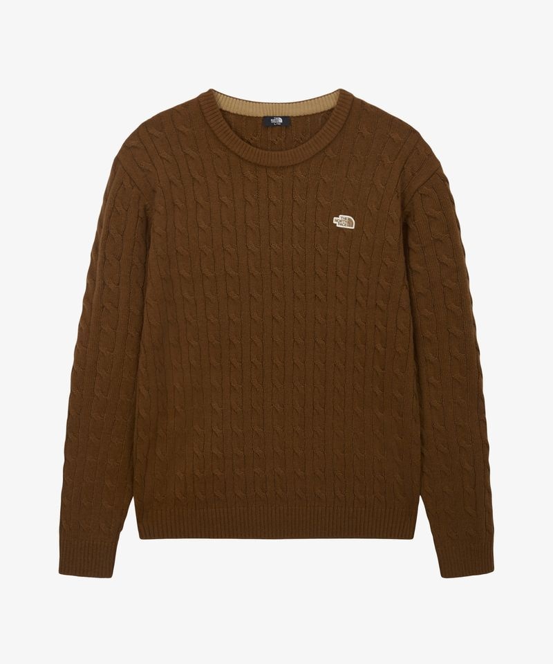 THE NORTH FACE 노스페이스 THE NORTH FACE NT7AS53C 남성 케이블 스웨터 CHOCOLATENT7AS53C 185035