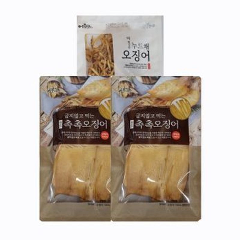 어부예찬 국내산 촉촉오징어 왕특대 4미(2미X2봉)+오징어채 1봉(50g)[36227588]