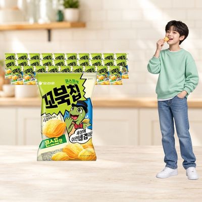 오리온 꼬북칩 콘스프맛 미니 스낵 과자 30G 30개입 간식 탕비실간식 스낵과자 주전부리 사무실간식 꼬북칩미니