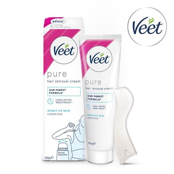 비트(Veet) VEET 비트 언더암 제모크림 100g 6개 겨드랑이전용 돔타입 민감성 피부용 제모제