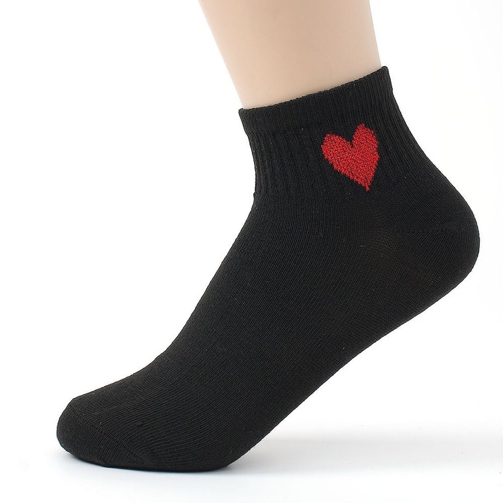 Nanjing Evertop Textile Co., Ltd. / (주)Tree 하트 여성단목양말 20켤레 여성발목양말 블랙양말 데일리양말 면양말