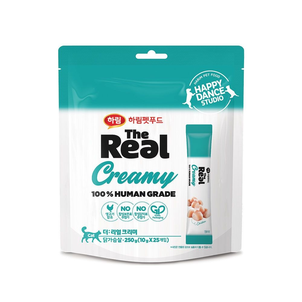 하림펫푸드 더리얼 크리미 Cat 닭가슴살 250g (10g*25ea)/고양이간식