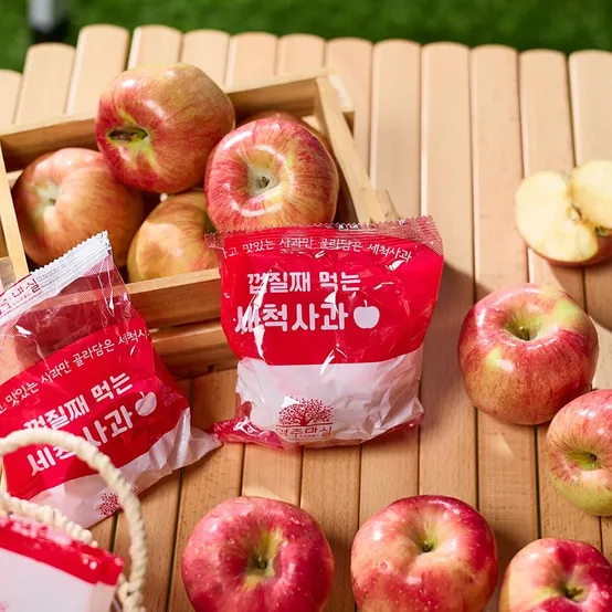햇 홍로 빨간 세척 사과 2KG / 12brix 이상 당도선별