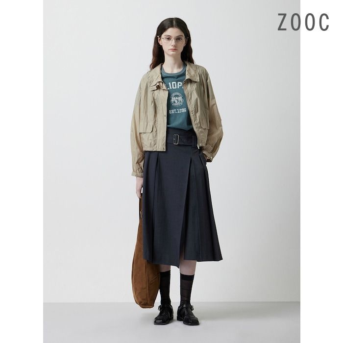 주크 [ZOOC] 울 블렌드 벨티드 스커트 MG_Z253MSD008