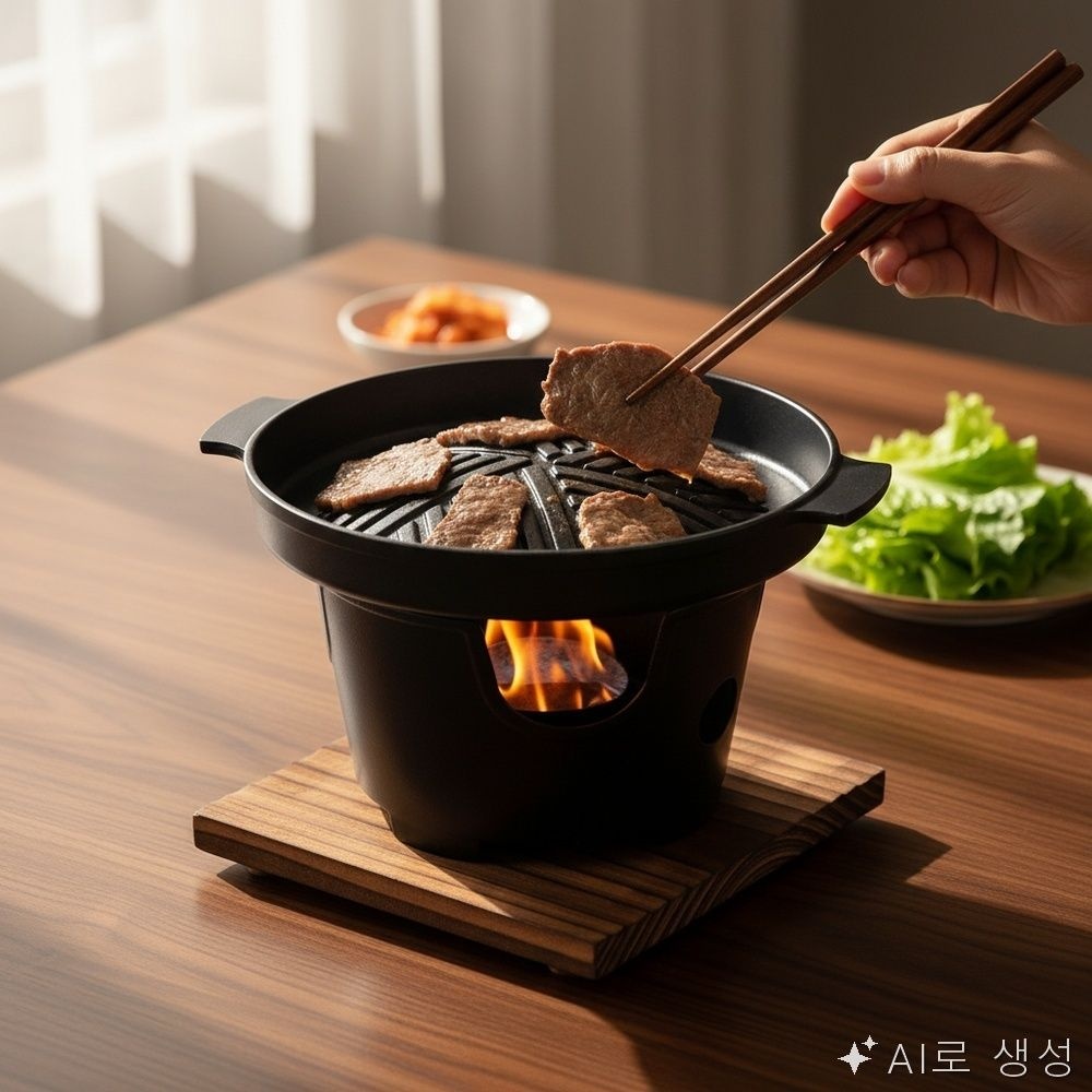 모두상회협력사 모두상회 일인 미니화로 가정용숯불화로 미니화로세트