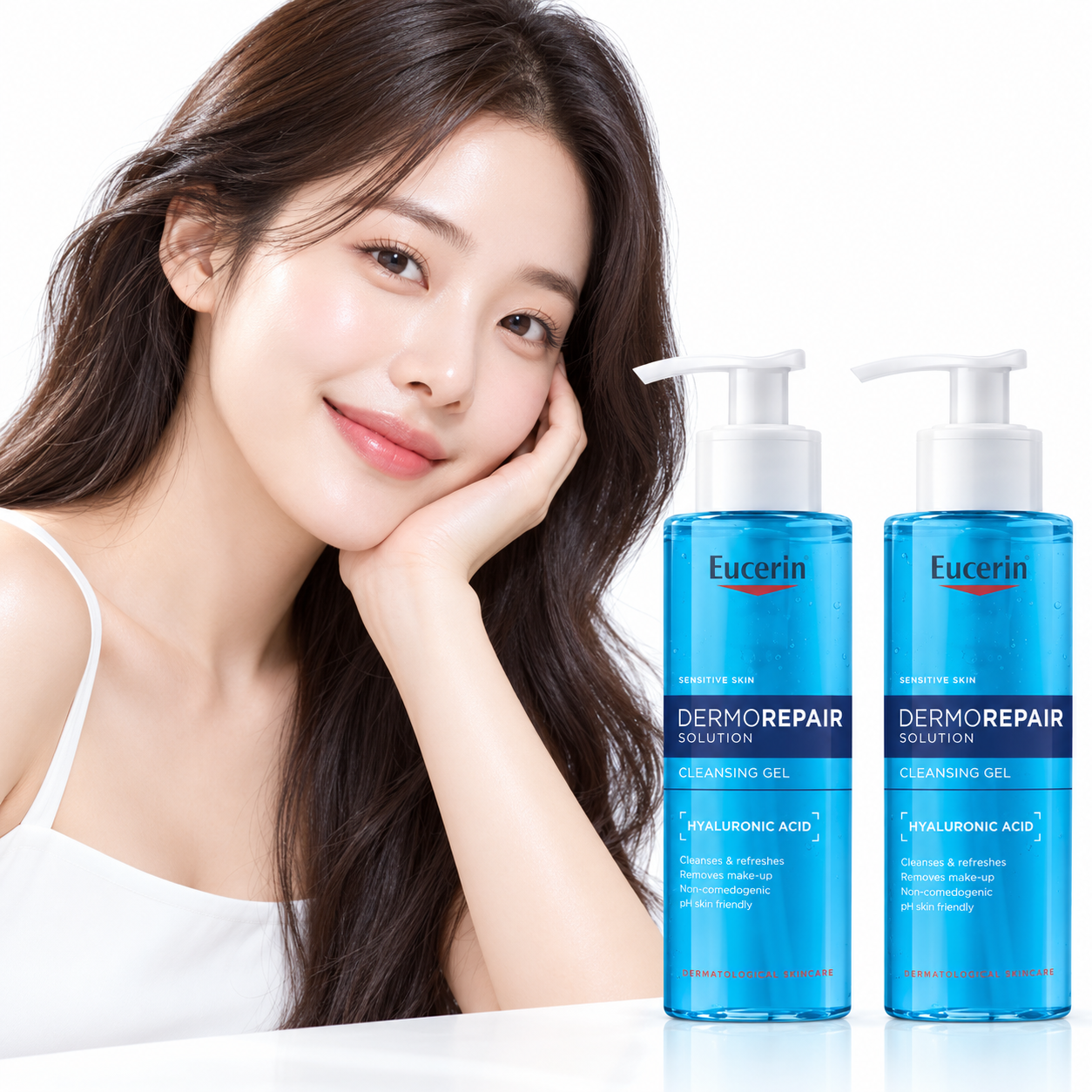 유세린 더모리페어 솔루션 클렌징 젤 200ml 2개