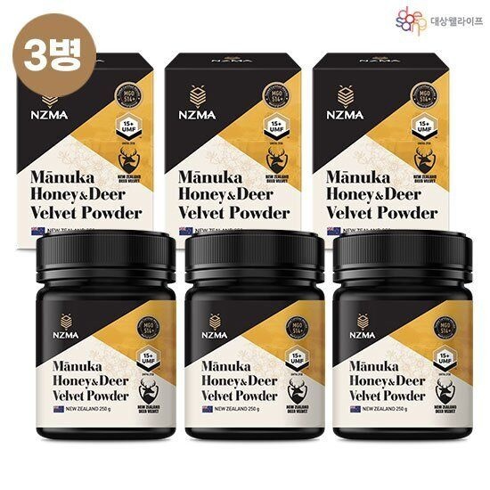 NZMA 녹용 마누카꿀 UMF 15+ (250g X 3병)