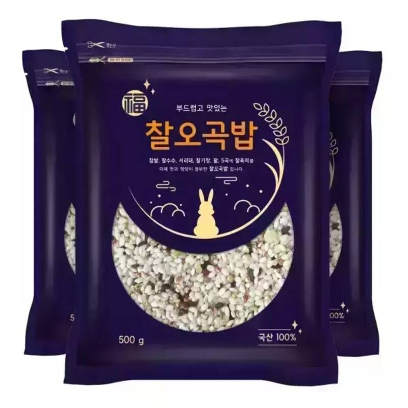 찰오곡밥 1.5kg (500gx3봉)