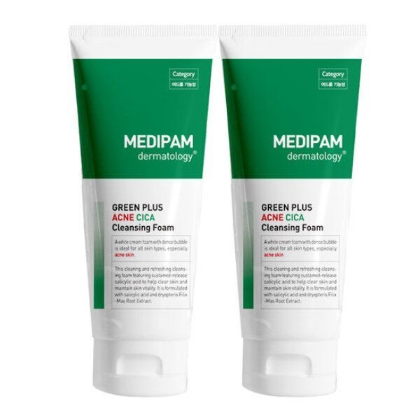 메디팜 아크네 시카 클렌징폼 220ml x 2개 여 드 름성 피부 완화 기능성 문제성 피부