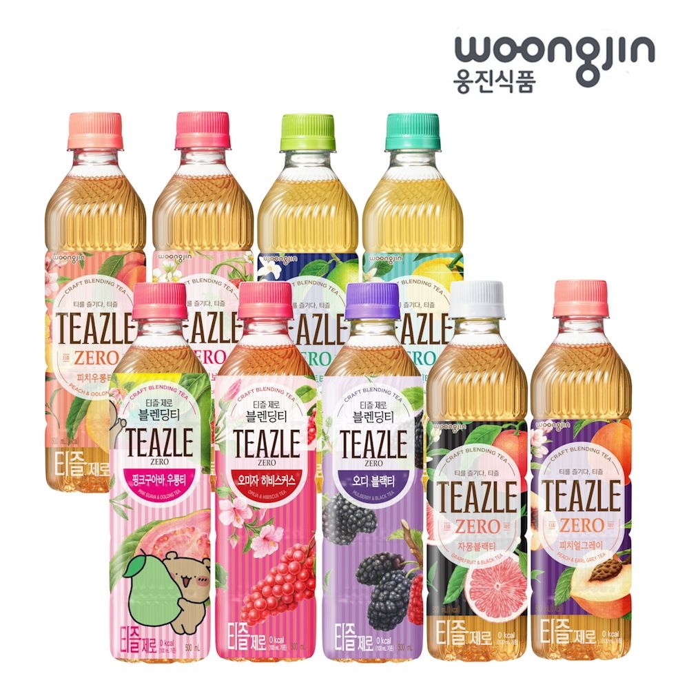 웅진식품 티즐 제로 2종 혼합 500ml x 20페트 (2종 혼합 / 9종 중 택1)