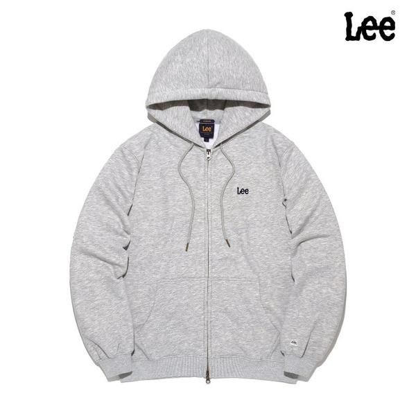 LEE LEE 리 스몰 트위치 로고 기모 후드 집업 그레이 LE2604HZ04GR 27C033 27K385